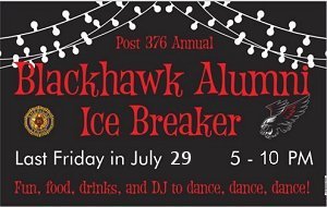 Blackhawk Alumni Ice Breaker 7/29/22 ad