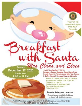 Breakfast with Santa Dec. 17, 2023 poster