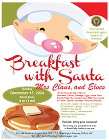 2024 Breakfast with Santa poster, 12/15/24