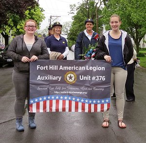 Memorial Day 2017, ALA marching in the rain