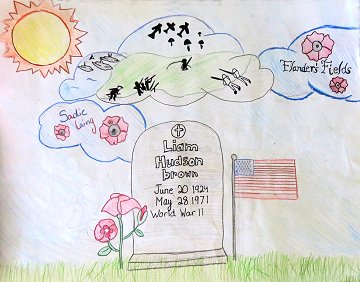 Sadie Laing's 2022 MS, Second Place winning poppy poster