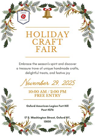 1st ALA Holiday Craft Fair, 11/29/25, poster